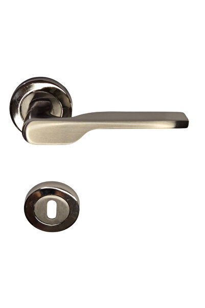 HOBİDABİ Sofia Oda Mâner din nichel satinat pentru ușă de cameră 2 bucăți cu set față și spate