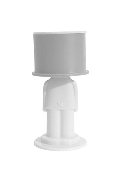Camy Opritor de ușă Flippy din silicon, model Magician cu suport de perete, anti-coliziune, 4x8,5 cm, gri