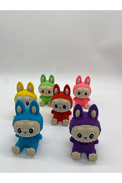 ULUFORM Oturan Dekoratif Labubu Figürü, 3D Baskı, Mavi