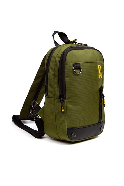 Newish Polo Men's Fabric Cross Chest and Shoulder Bag - Khaki