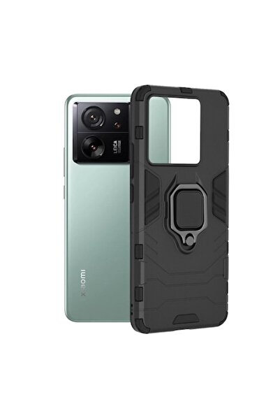 dalip Carcasă de protecție compatibilă cu Xiaomi 13T / 13T Pro, protecție din silicon, cu inel magnetic, TPU