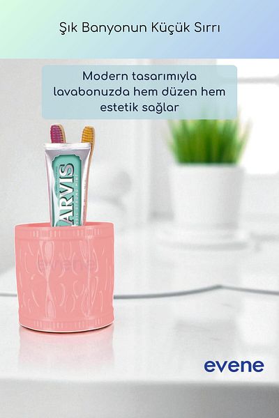 Evene Θήκη οδοντόβουρτσας Βάση οδοντόβουρτσας Βάση οδοντόβουρτσας Ανοιχτό ροζ Χρώμα Μοντέλο 76