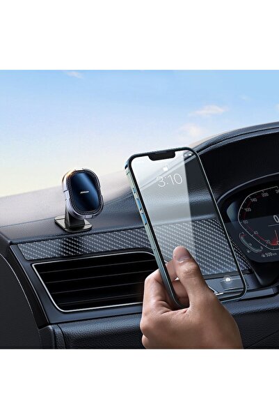 Joyroom Suport auto magnetic autoadeziv, montare pe bord, 6x4.5cm, include discuri magnetice, negru