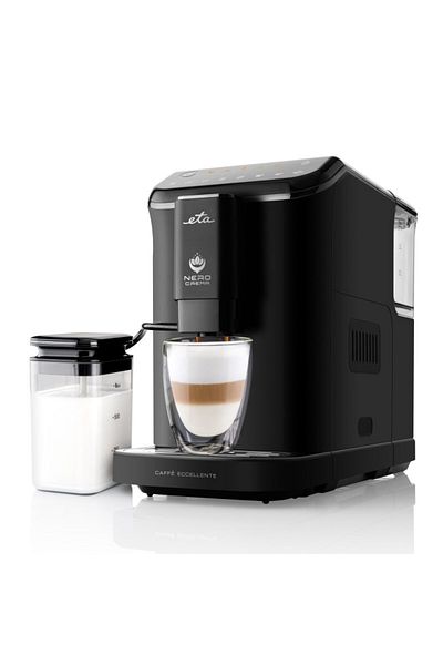 ETA Espressor automat Nero Crema 8180 90000, 1350 W, 20 bar, sistem de spumare a laptelui, negru
