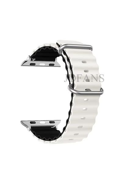 Choice S3 42-44-45-46-49 MM 25 white with black Strap For Apple watch ultra band 49mm 44mm 45mm 41mm 40mm 3