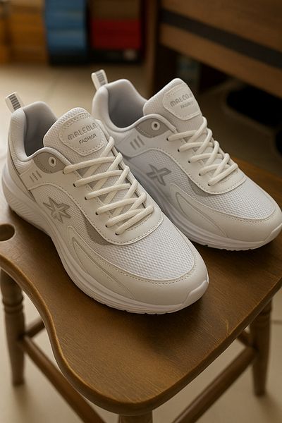 MORENİCA Men's White Light Sole Casual Sneakers