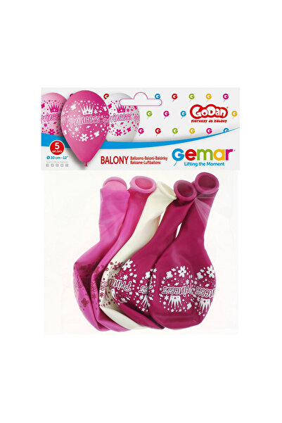 Godan Set 5 baloane Printese 12" 30 cm GB/PG32