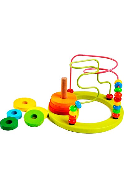 SARALMA Motor toy for children, Montessori, maze made of wood and metal, multicolor, 3 years+