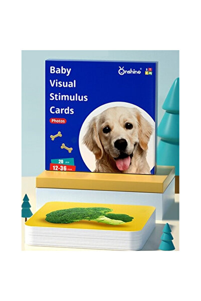 sallma Set 20 carduri stimulare vizuala bebelusi, cartonase cu imagini, 22cm,...