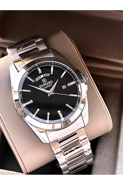 Reward Steel Cord Inner Functions Active 5 Atm Water Resistant Men's Wrist Watch Vs.Blkt.0512