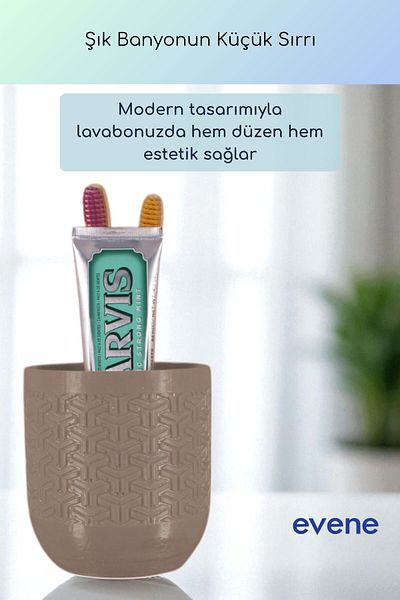 Evene Θήκη οδοντόβουρτσας Βάση οδοντόβουρτσας Βάση οδοντόβουρτσας Dark Mink Color Model 77