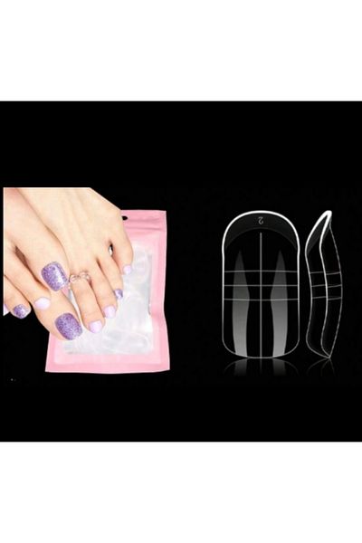 Choice 60pcs Clear 150PCS Toenails Foot Armor Mold,15 Size Polyethylene Gel Toenails Extension, Reusable Fu