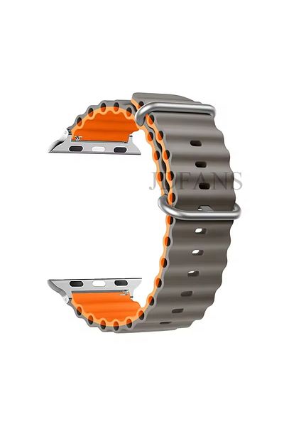 Choice S3 42-44-45-46-49 MM gray with orange Strap For Apple watch ultra band 49mm 44mm 45mm 41mm 40mm 38mm