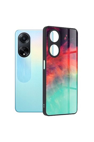 dalip Husă de protecție compatibilă cu Oppo A98 5G, policarbonat, Fiery Ocean