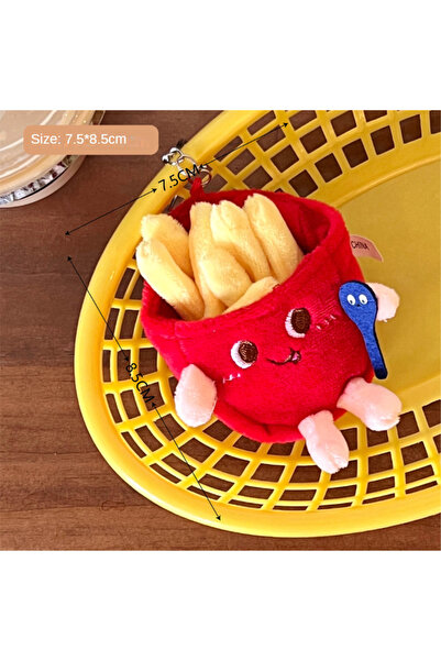 Choice 05 تماثيل همبرغر مقلية لطيفة ومبتكرة على شكل بطاطس مقلية معلقة على حقي...