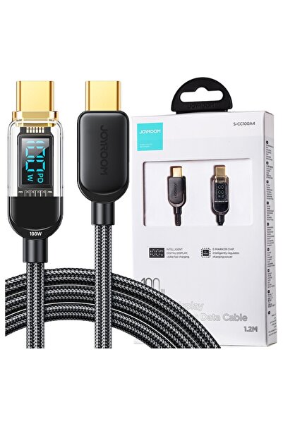 Joyroom Phone Data Cable, Joyroom, USB-C to USB-C, 100W, 1.2 m, Black