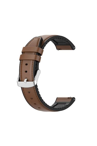 dalip -Curea din piele pentru Samsung Galaxy Watch (46mm), Huawei Watch GT, 22mm, maro