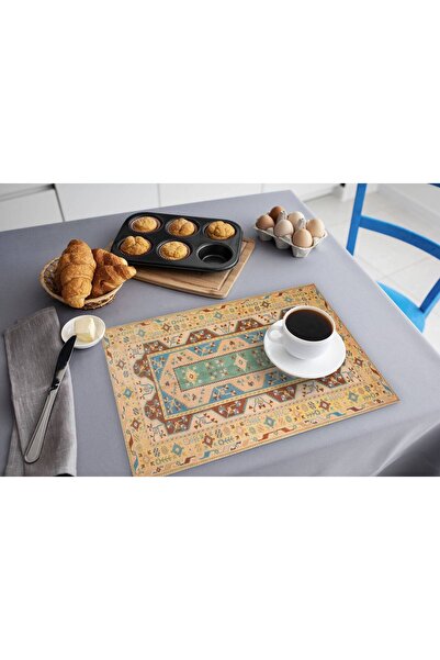 TURKISHRUG KINGDOM سوبلا ملونة مستطيلة 30x40 - قابلة للمسح