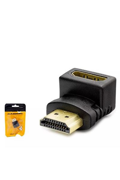 OEM هادرون HDX1258 HDMI (M) إلى HDMI (F) محول L TYPE أسود