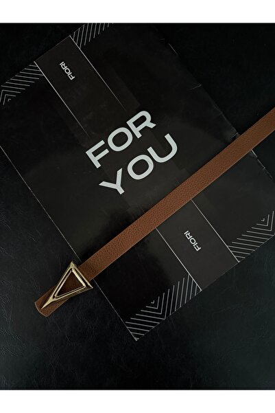 Fiori Basic Women's Pants Belt with Triangle Buckle, Jacket Belt, Dress Belt