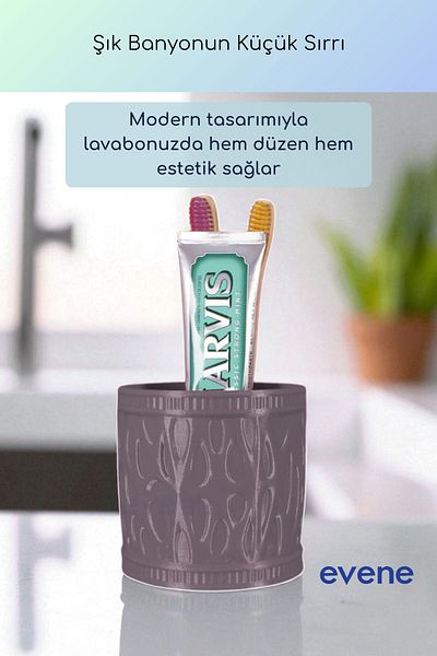 Evene Θήκη οδοντόβουρτσας Βάση οδοντόβουρτσας Βάση οδοντόβουρτσας Ματ Μωβ Χρώμα Μοντέλο 76