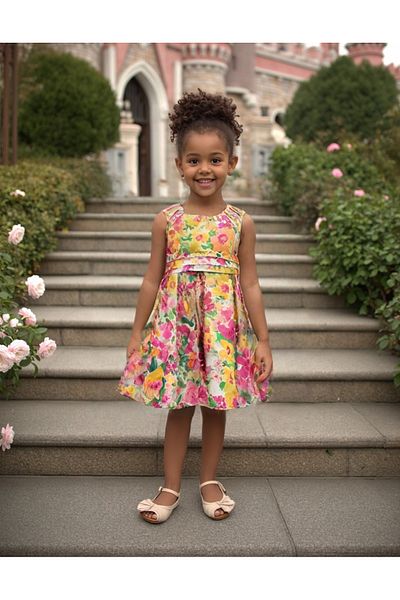 MAYORAL Girl's Summer Flower Dress 5020