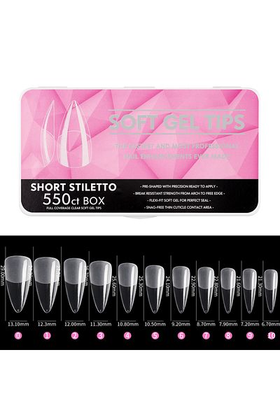 Choice 02 500pcs/box Ultra Thin Non-trace Semi-scrub Clear Fake Nail Soft Full Cover Fake Nail Extension DI