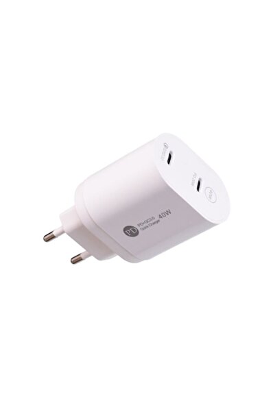 dalip Încărcător de perete 40W, încărcare rapidă, 2 x USB-C, 20W+20W, alb