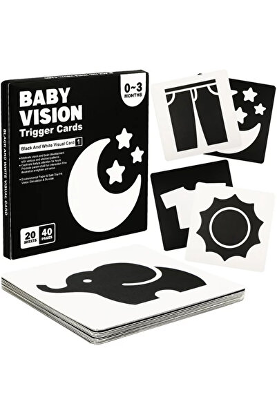 SARALMA Set 20 carduri stimulare vizuala bebelusi, cartonase cu imagini, poze...