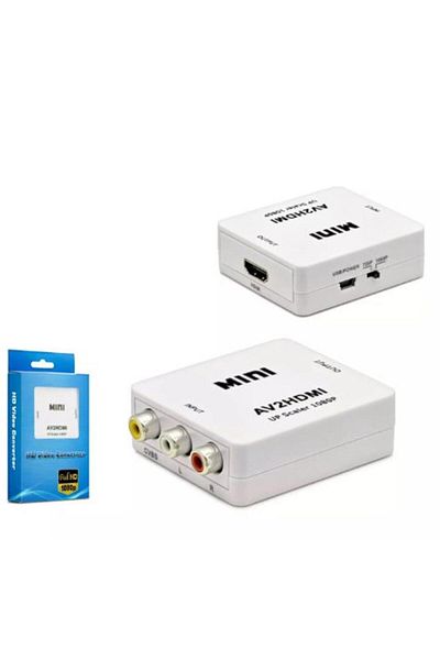 OEM محول الفيديو عالي الدقة من هادرون HDX1282 من AV (IN) إلى HDMI (OUT) باللون الأبيض