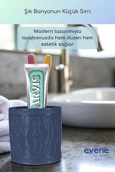 Evene Θήκη οδοντόβουρτσας Βάση οδοντόβουρτσας Βάση οδοντόβουρτσας Σκούρο ματ μπλε χρώμα Μοντέλο 76