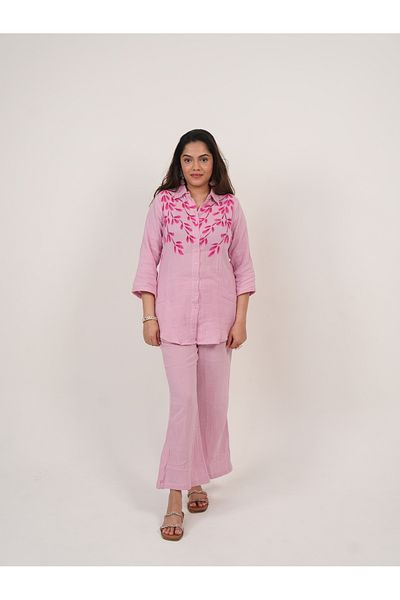 Lehar Pink Soft Cotton Co-ord Set