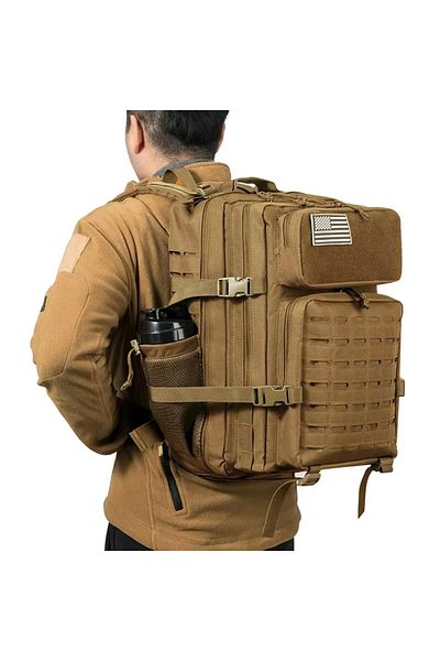 Lion camo Rucsac Laser Cut 2.0 Backpack GYM For Men 40-45 L Survival Rucksack Witch Bottle Holder
