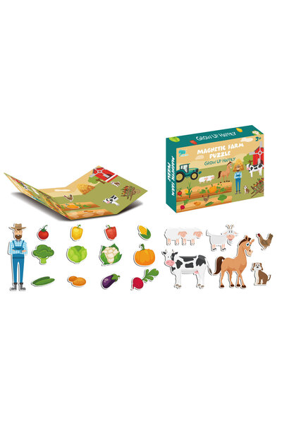SARALMA Magnetic Puzzle, Little Farmer, 28 pieces