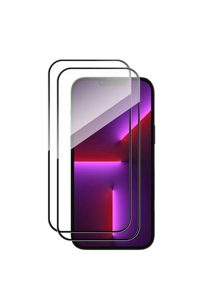 dalip Folie de protecție pentru ecran compatibilă cu Apple iPhone 15 Pro, set de 2 bucăți, sticlă securizată, negru-transparent