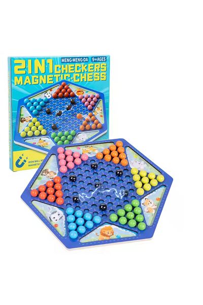 SARALMA Set de Sah Magnetic, Joc Magnetic de Strategie Educational, Multifunctional pentru Copii si Adulti