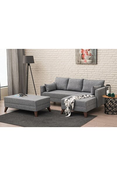 Vivense BELLA SOFT MİNİ KÖŞE KOLTUK, GRİ, SAĞ KÖŞE