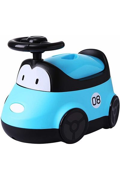 Flippy Olită pentru copii, rabatabilă, +1 an, portabilă, design auto cu capac, ușor de curățat, albastră