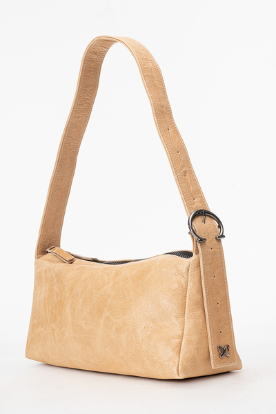 Dericlub Diana Adjustable Belt Shoulder Bag Real Leather Beige