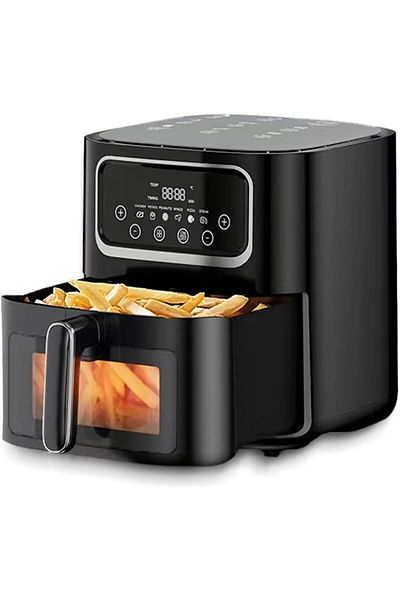 Generic Air Fryer, 10L Smart Air Fryer with Clear Window and Internal Light, 1400W 220V Air Fryers LED Digit