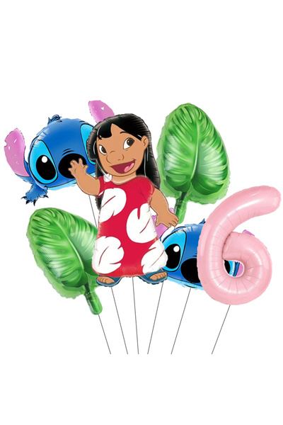 Miniso 1pcak B 6 Lilo & Stitch Party Balloons Number Balloon Garland Arch Kit Baby Shower Stitch Birthday P