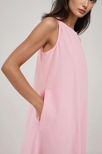 Hiccup Mixray Collection Crew Neck, Sleeveless A-Form Maxi Dress