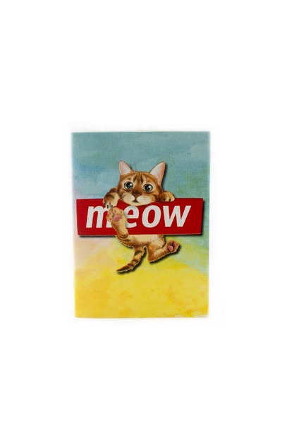 PALTO TASARIM Meow Bag Size Notepad - Unlined Notebook A6 Notebook