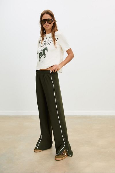 Stradivarius Soft-touch joggers with buttons