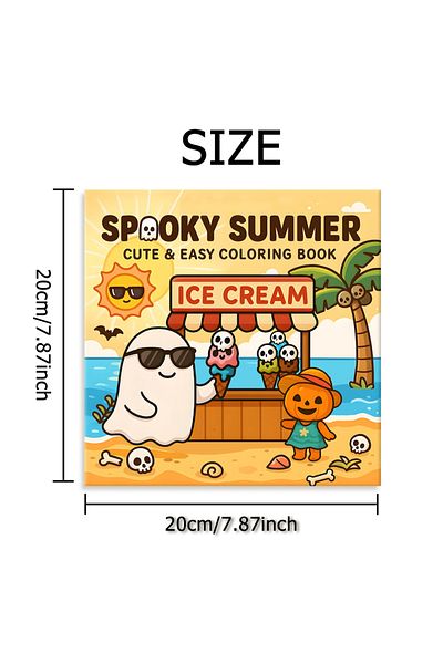Choice MULTI SPOOKY SUMMER Bold-easy Patterns Coloring Book for Adults Cute Drawing Book Perfect Gift for P