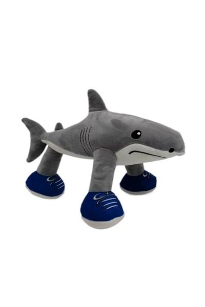 Miniso WHITE New hot Tung Tung Tung Sahur Plush Funny Tralalelo Tralala Sharks Wear Blue Shoes Stuffed Doll
