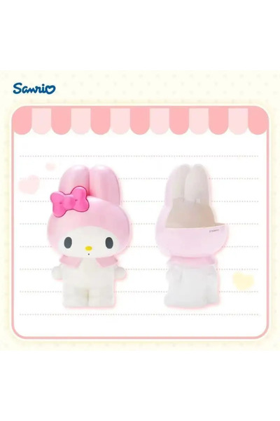 Miniso Melody-1pcs Hello Kitty My Melody Pen Holder Makeup Brush Organizer Cute Desk Decor Double Purpose S