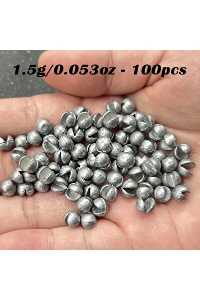 Choice 1.5 جرام 100 قطعة TAKBAS 100 قطعة من أوزان صيد الرصاص - طلقة مقسمة قاب...