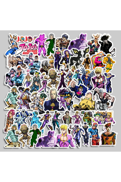 Choice 50PCS Anime JoJo's Bizarre Adventure Graffiti Stickers for Bicycle Hand Account Pencil Case Decals