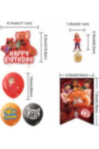 Hilloly children's birthday set, latex/paper, multicolor, 32 pieces